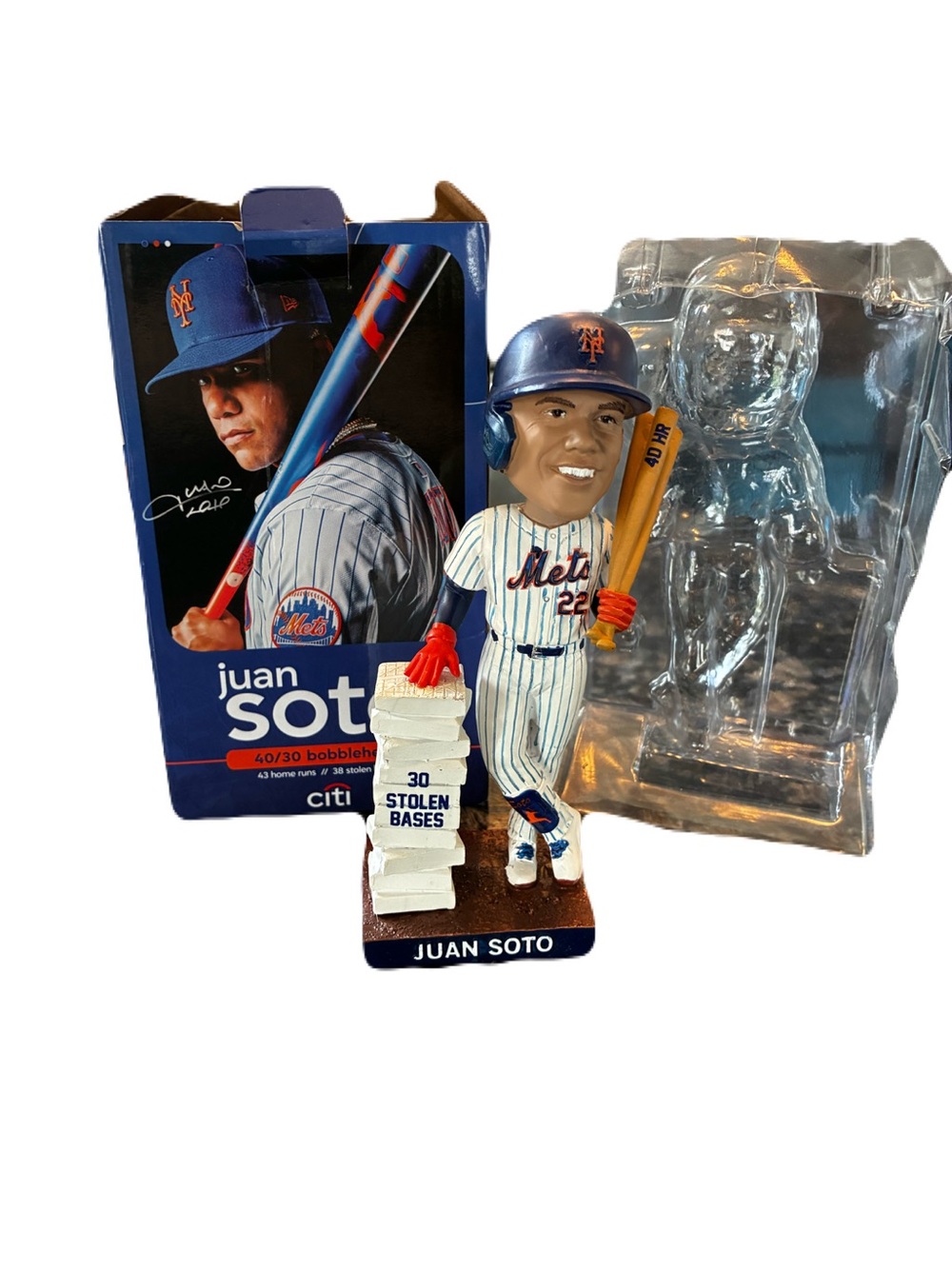 Juan Soto Mets 40/30 Club 2026 SGA Bobblehead Citi Field Complete